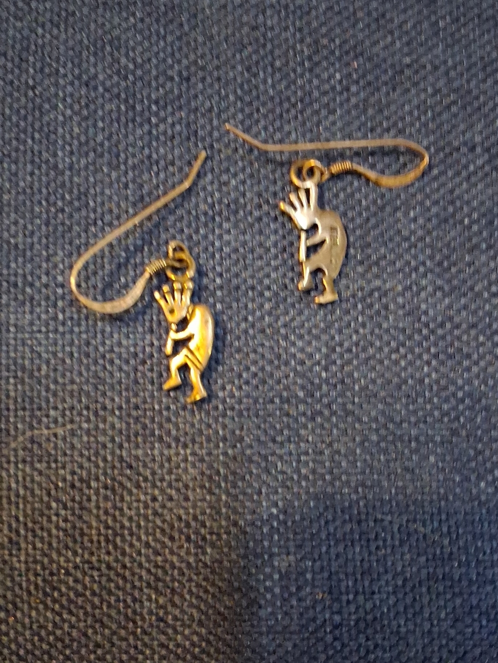 Small Sterling Silver  Kokopelli Dangle Earrings - Women Jewelry